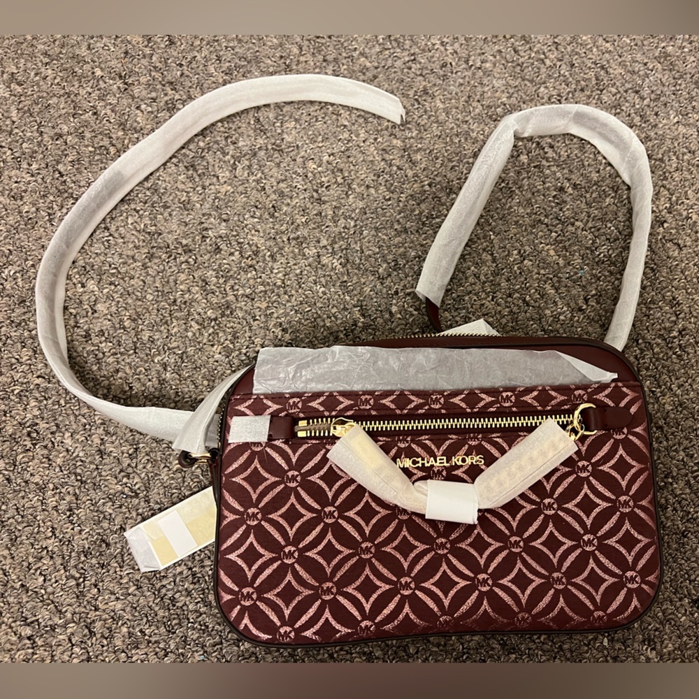Michael Kors Purple Patterned Crossbody Bag
